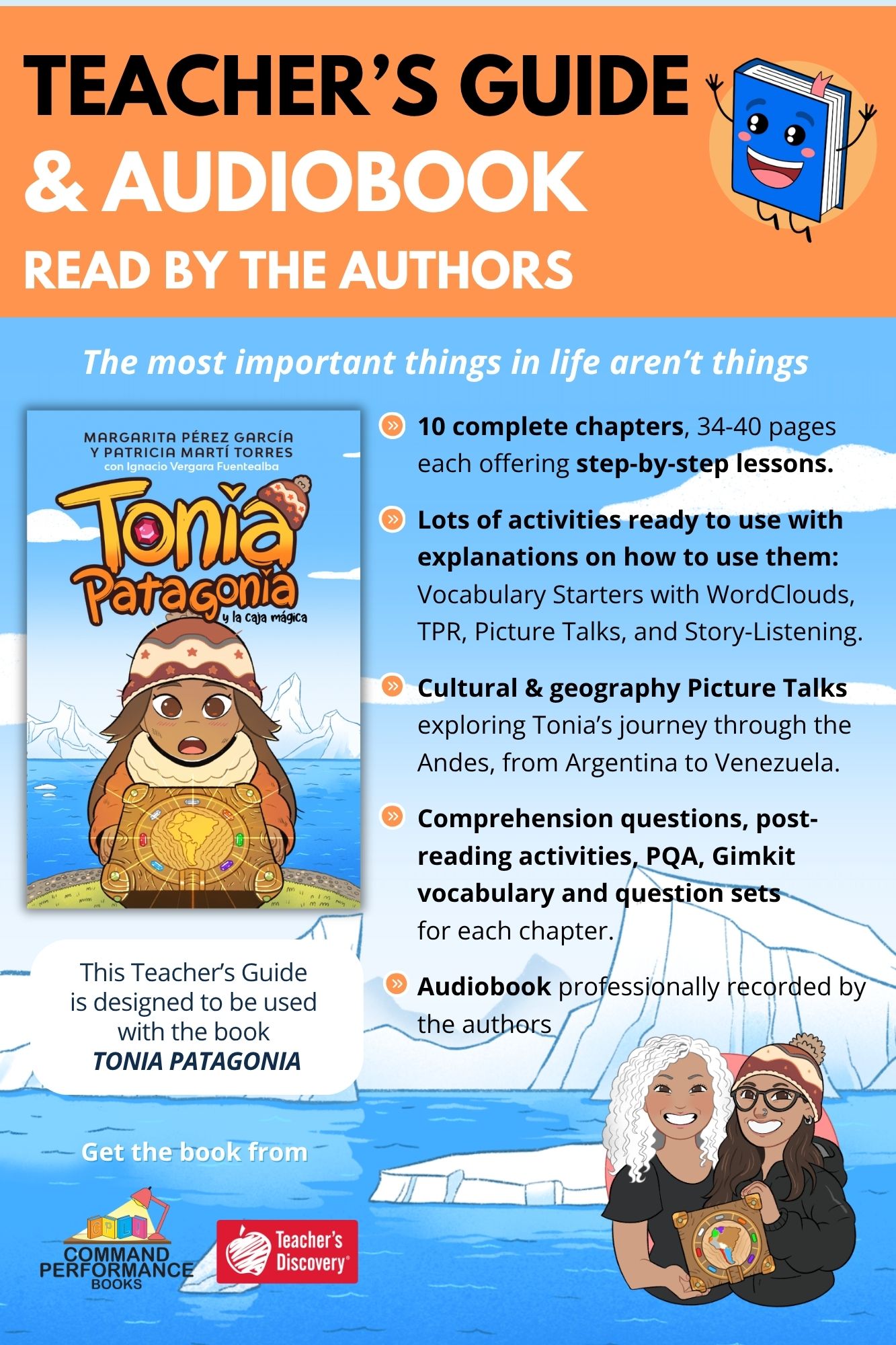 Tonia Patagonia Teacher’s Guide and Audiobook for beginner Spanish students